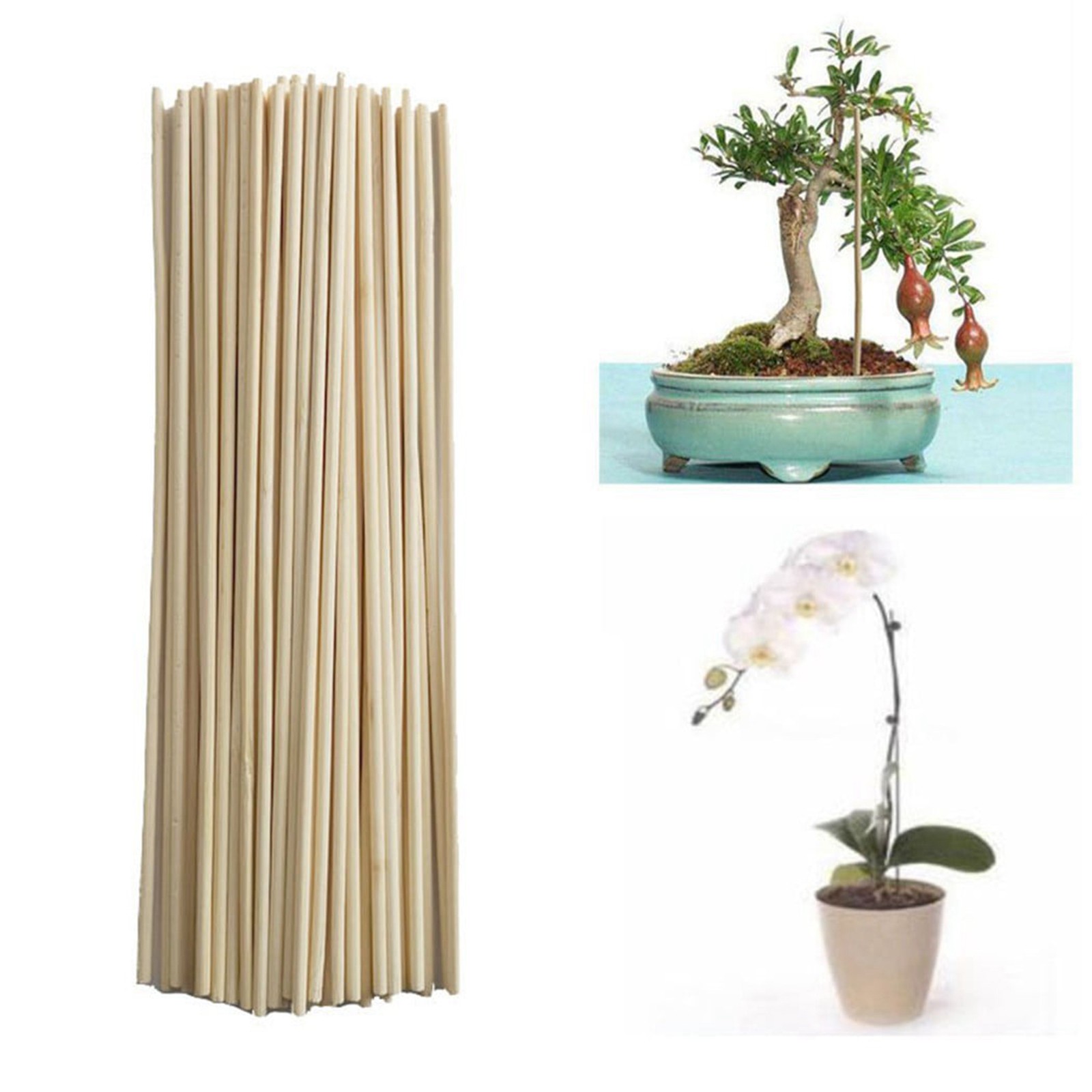 Gardening Tools Wooden - 정원 식물 지지대용 대나무 막대 50개