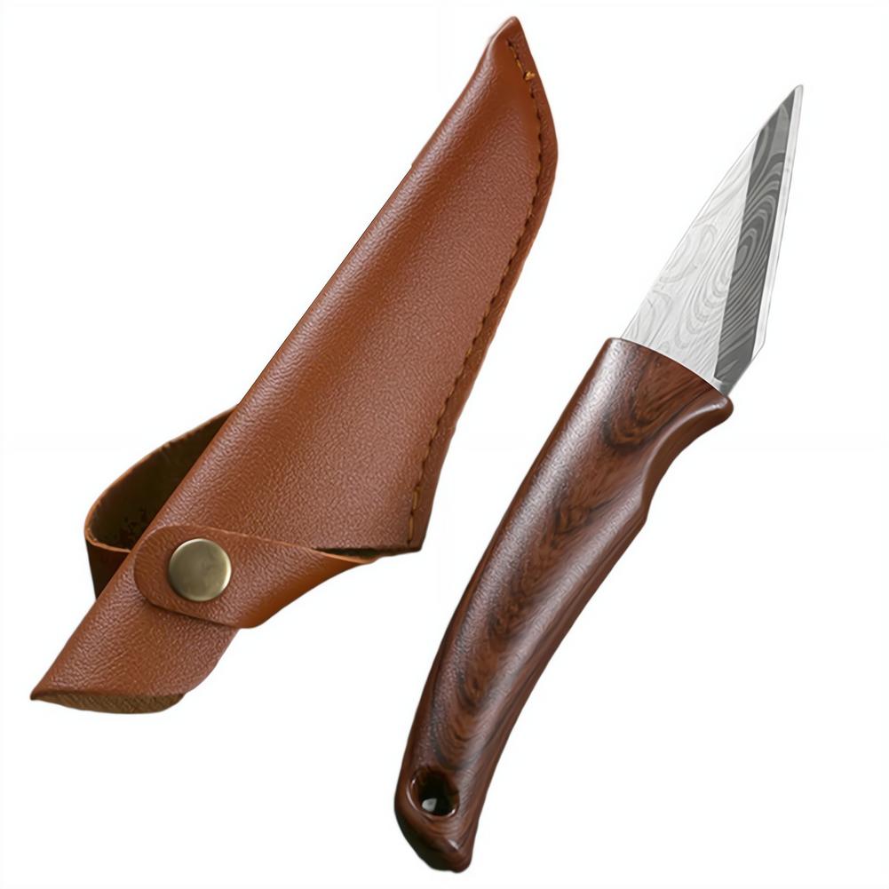 Gardening Tools For Beginners - 날카로운 접목칼, 나무 손잡이 및 가죽