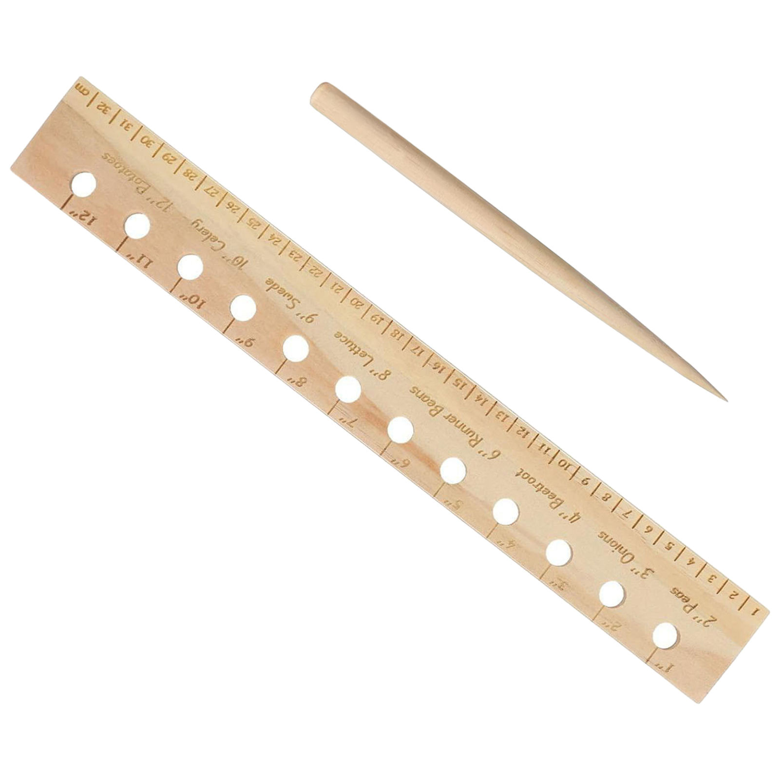 정원 가꾸기 초보자를 위한 단단한 나무 재배용 자, 종 - Gardening Tools Wooden 리뷰 및 가격