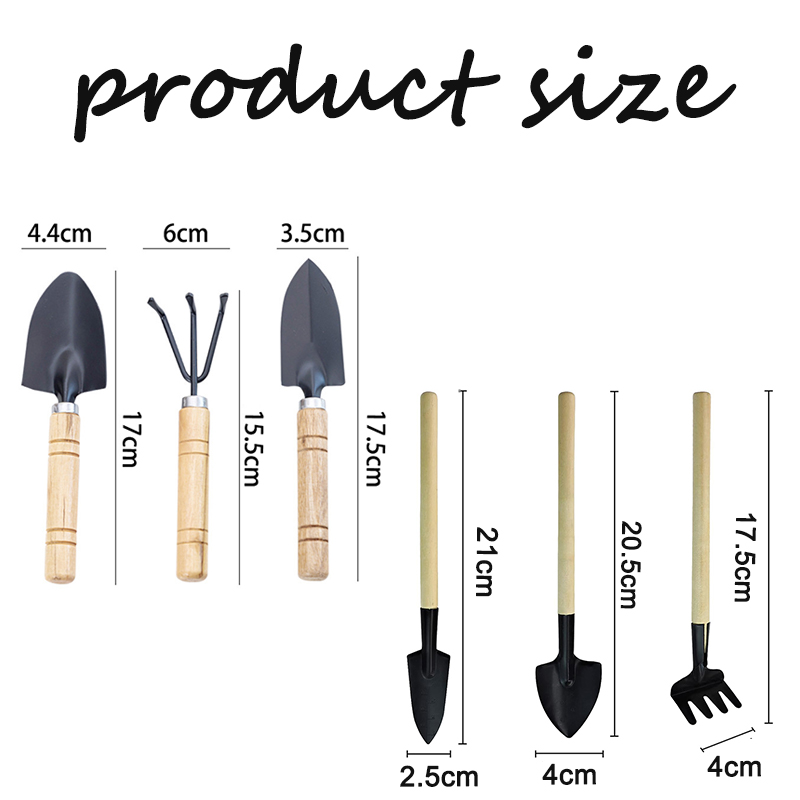 나무 손잡이가 있는 3피스 미니 원예 도구 세트, 실내 - Gardening Tools Wooden 리뷰 및 가격
