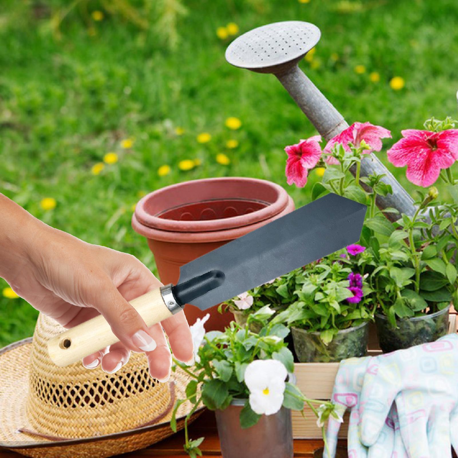 작은 정원용 삽, 목재 손잡이 다기능 원예 도구, 손삽 - Gardening Tools Wooden 리뷰 및 가격