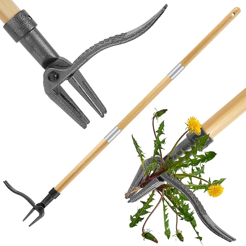 긴 손잡이가 있는 잡초 풀러 도구, 대나무 그립 및 4 - Gardening Tools Long Handle 리뷰 및 가격