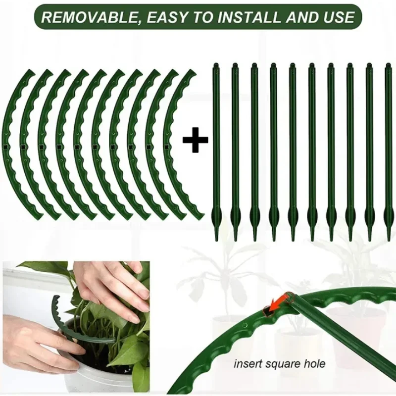 플라스틱 식물 지지대 꽃 온실 배열 고정 막대 홀더 정 - Gardening Tools Holder 리뷰 및 가격