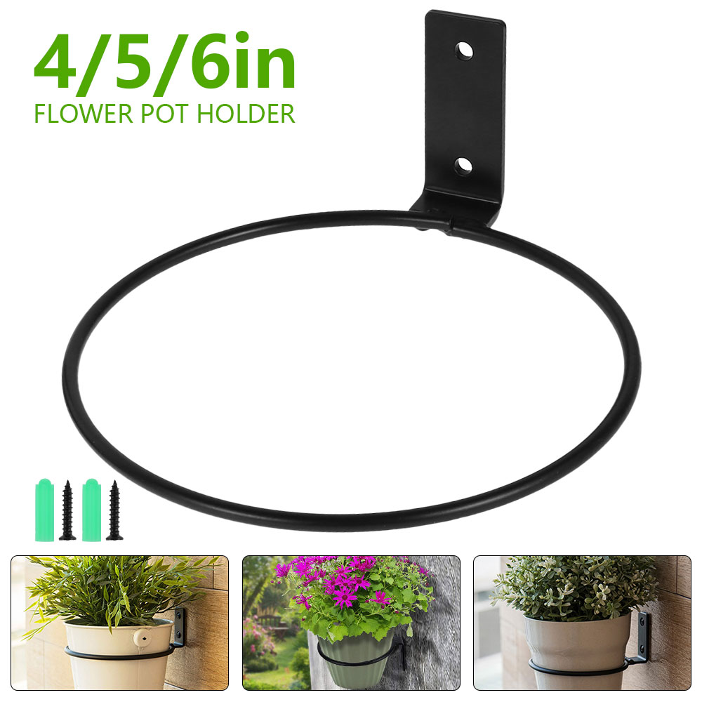 꽃 냄비 트레이 벽 마운트 냄비 반지 홀더 금속 화분  - Gardening Tools Holder 리뷰 및 가격