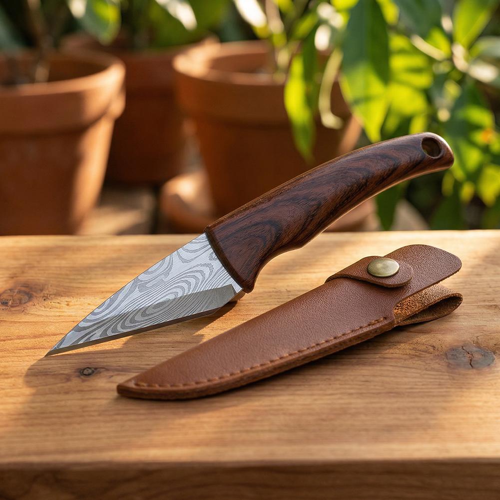 날카로운 접목칼, 나무 손잡이 및 가죽 칼집 포함, 발 - Gardening Tools For Beginners 리뷰 및 가격