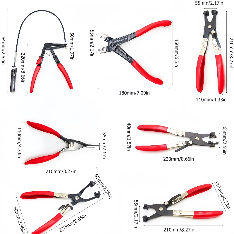 9종 롱 핸들 호스 클램프 플라이어 세트 연료 파이프  - Gardening Tools Long Handle 리뷰 및 가격