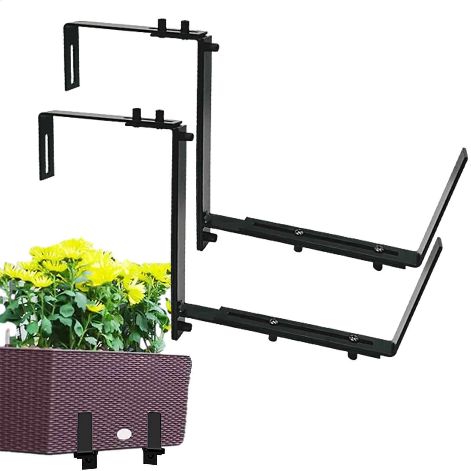 2PCS 조정 가능한 꽃 냄비 브래킷 교수형 창 상자  - Gardening Tools Holder 리뷰 및 가격