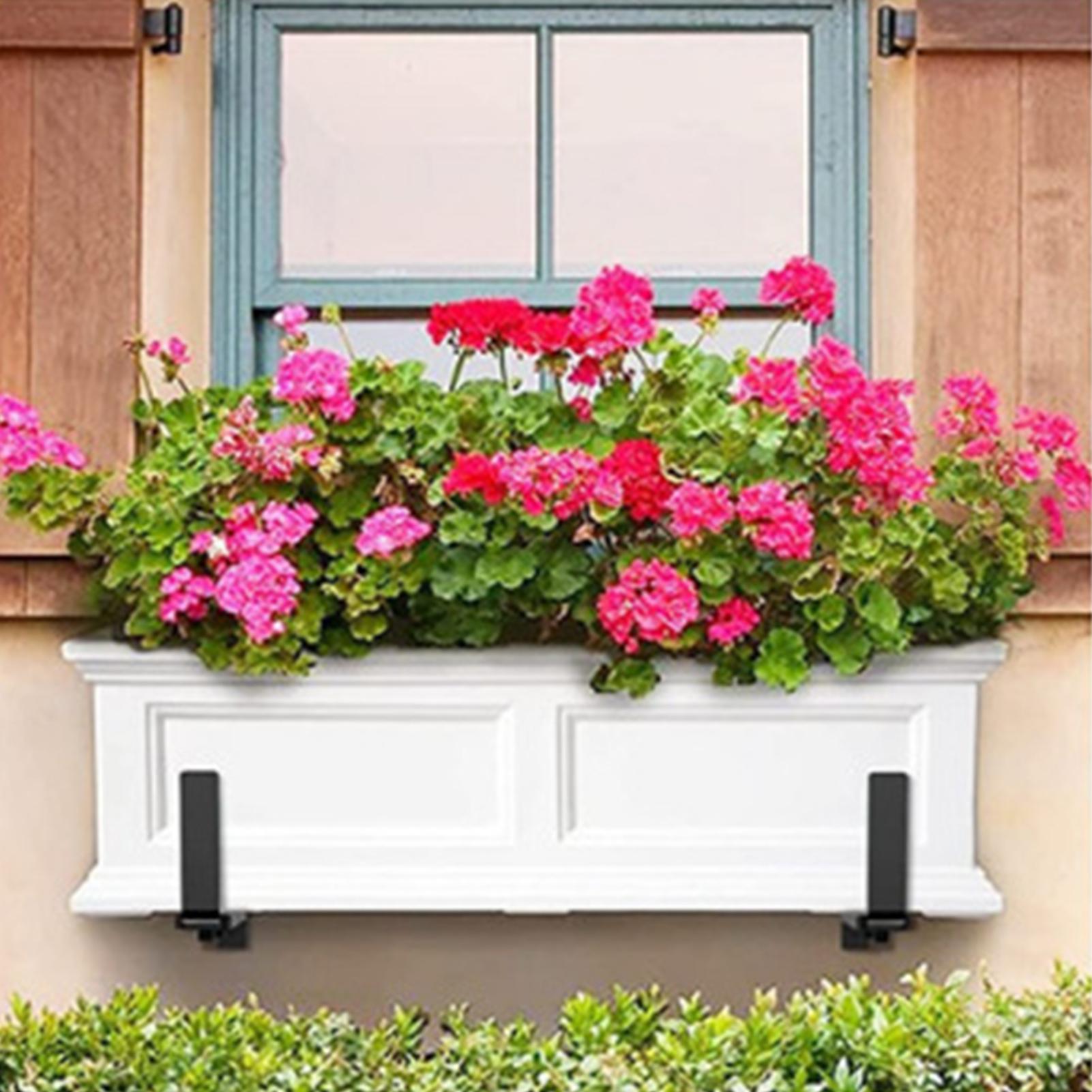 2PCS 조정 가능한 꽃 냄비 브래킷 교수형 창 상자  - Gardening Tools Holder 리뷰 및 가격