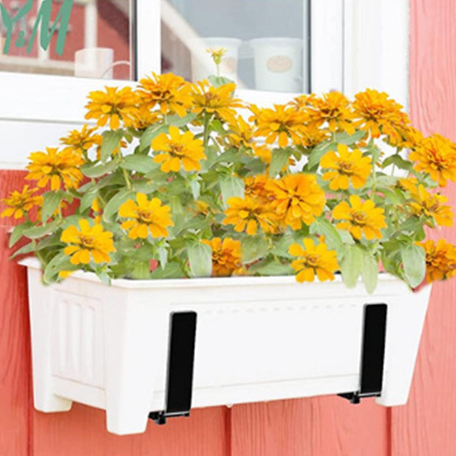 2PCS 조정 가능한 꽃 냄비 브래킷 교수형 창 상자  - Gardening Tools Holder 리뷰 및 가격