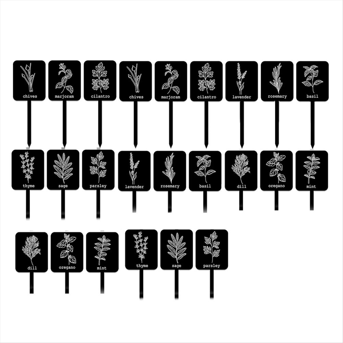 AA14 24개 아크릴 식물 라벨 표지판 12가지 스타 - Gardening Tools With Names 리뷰 및 가격